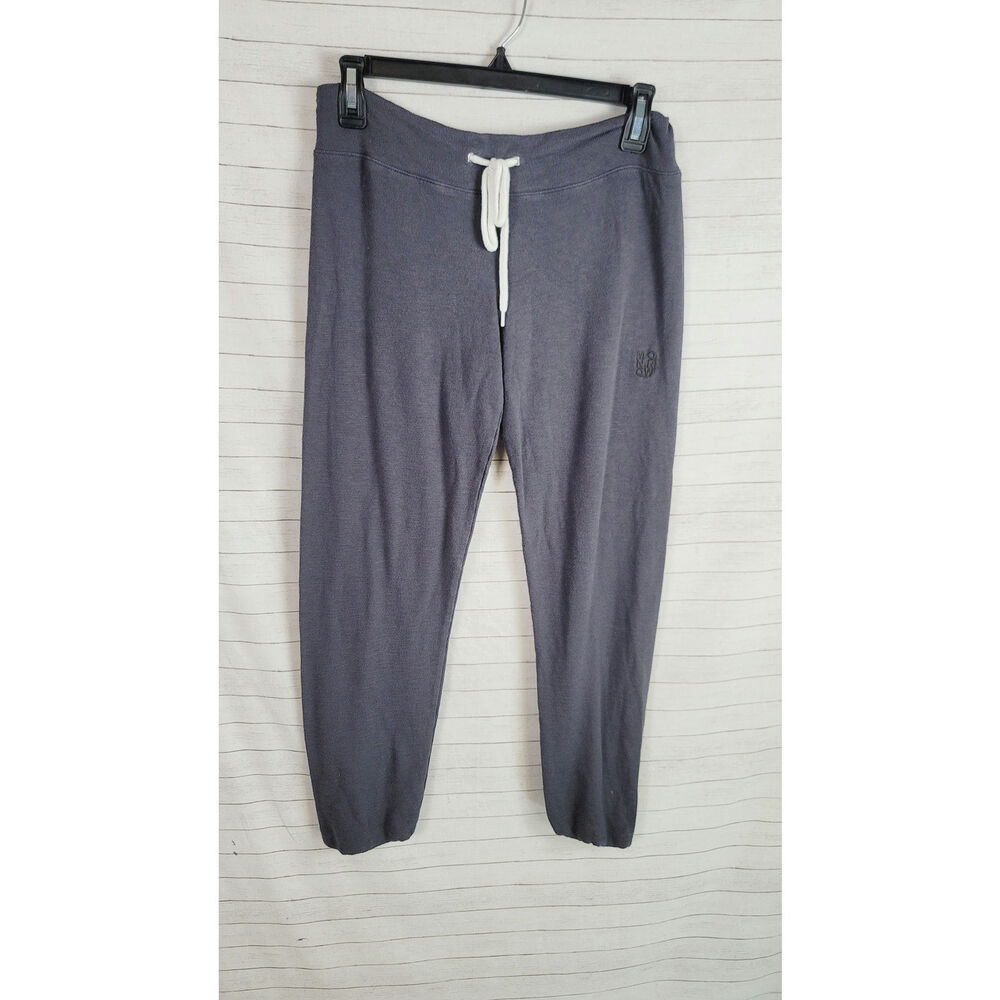 Monrow Supersoft Straight Leg Vintage Jogger Sweatpant in Vintage Black, sz XS
